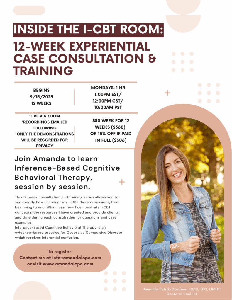 Inference-Based Cognitive Behavioral Therapy Consultation and Training Series